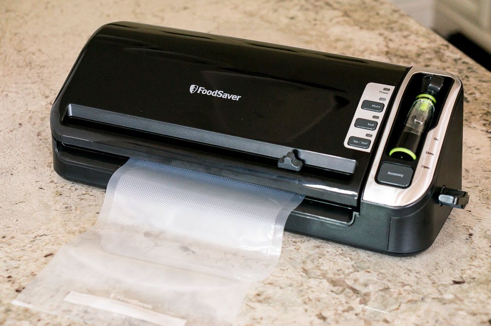 preparing steaks for sous vide with vacuum sealer