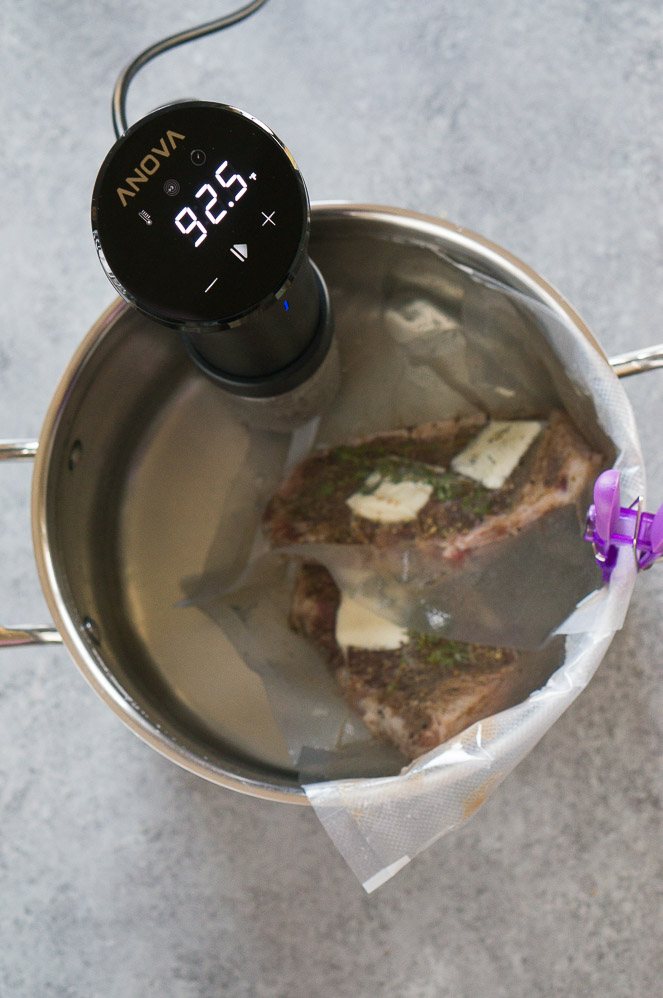 sous vide steaks