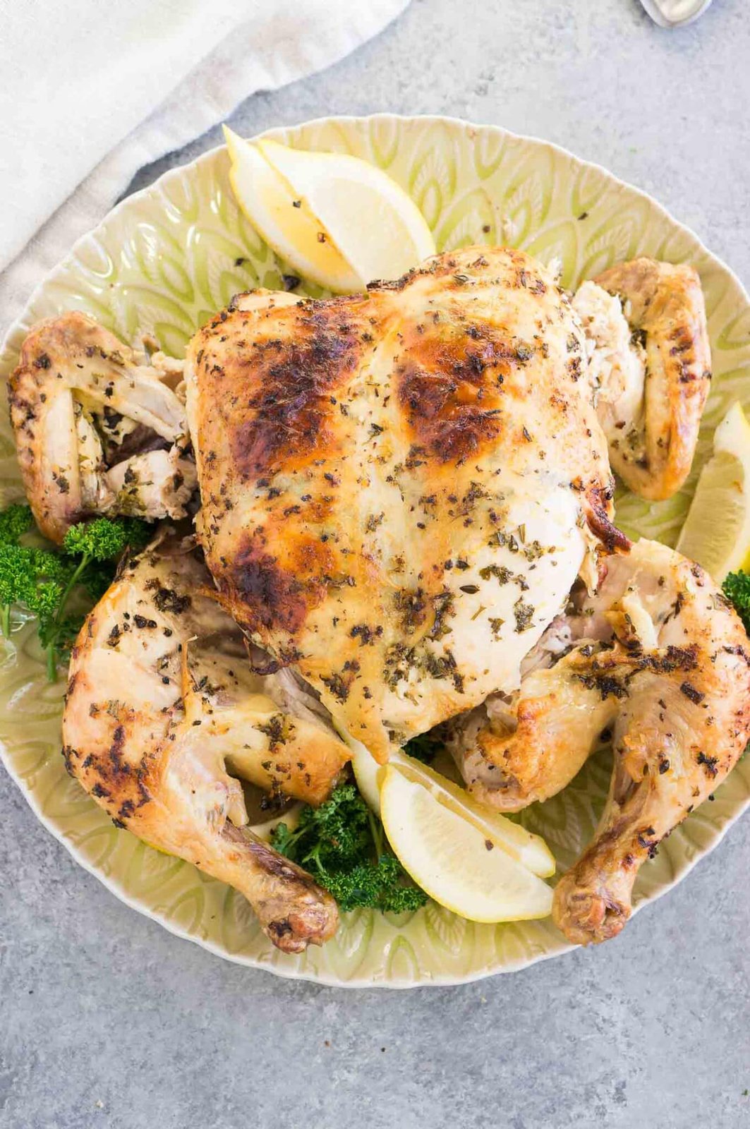 cut chicken after roasting