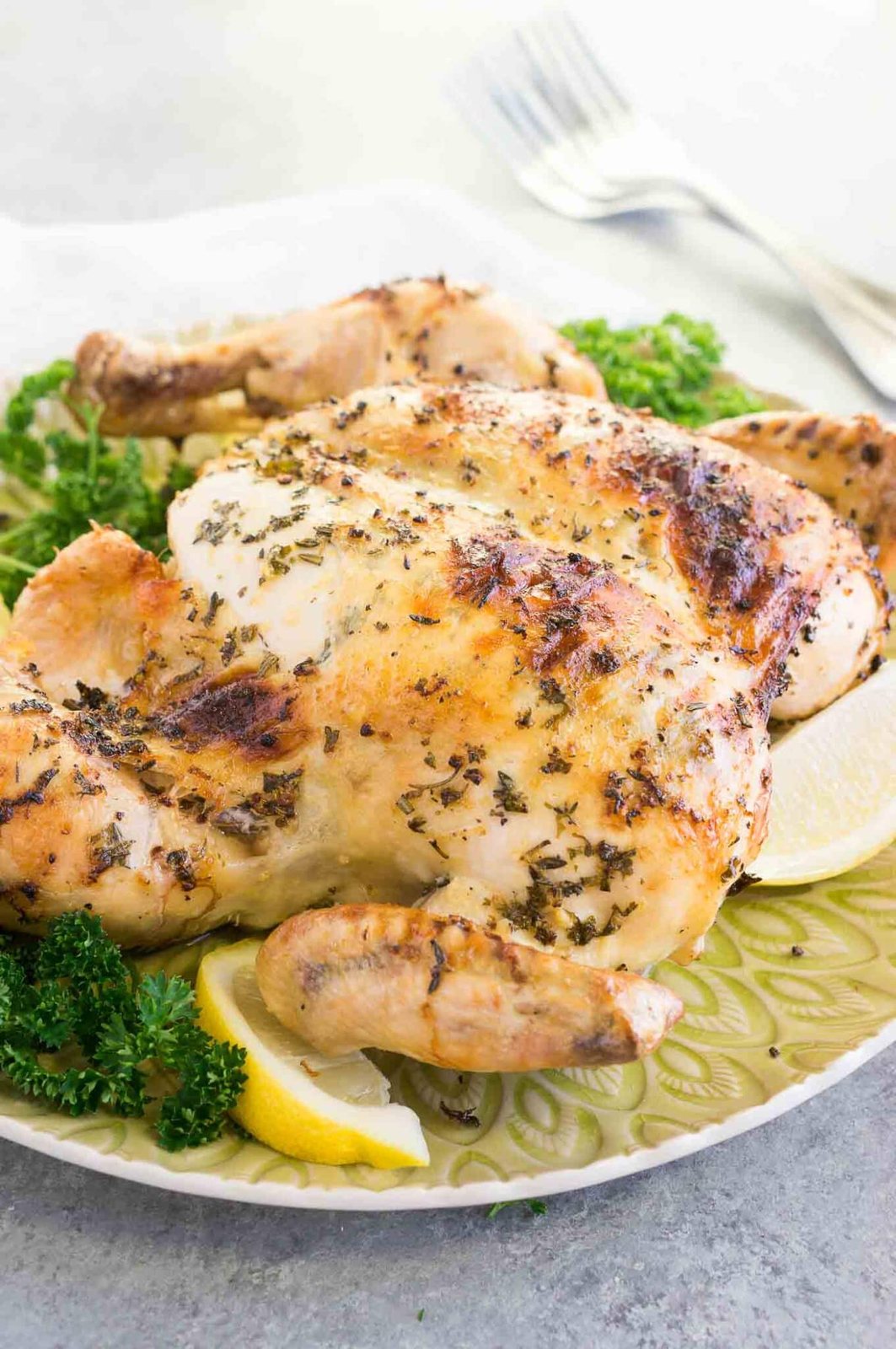 roasted whole spatchcocked chicken