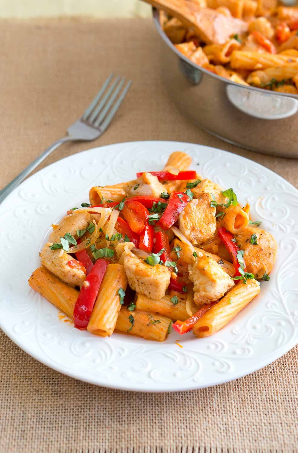 Spicy Chicken Riggies