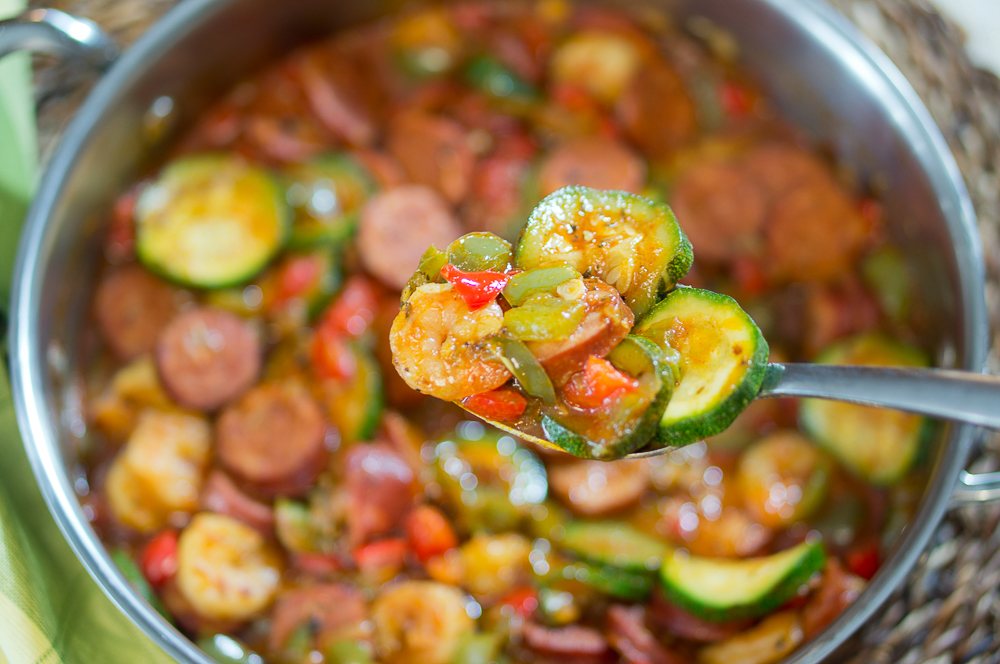 sausage and shrimp skillet-2