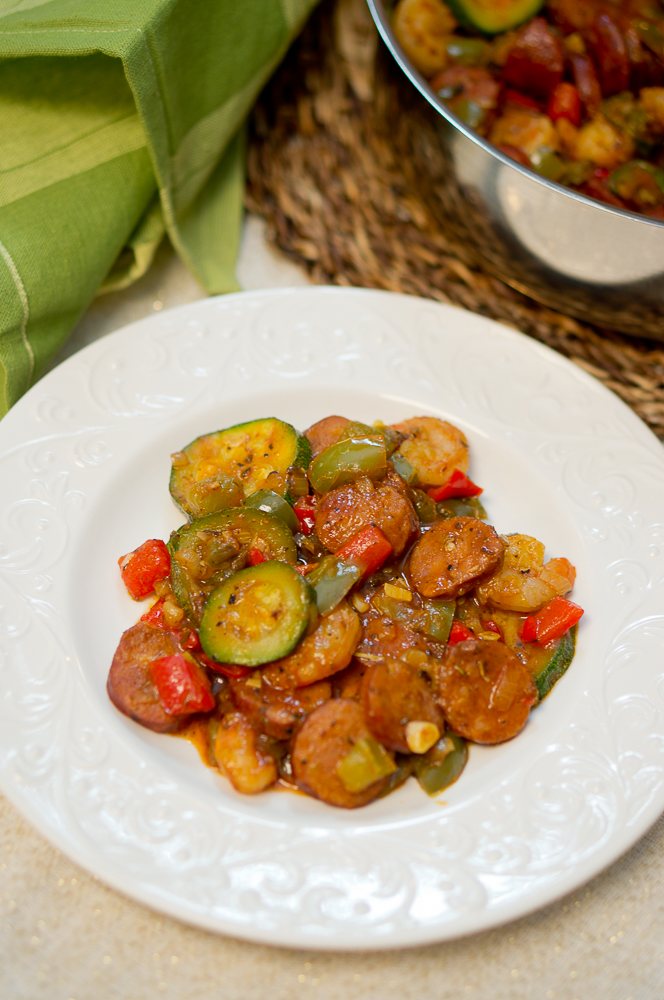 sausage and shrimp skillet-2