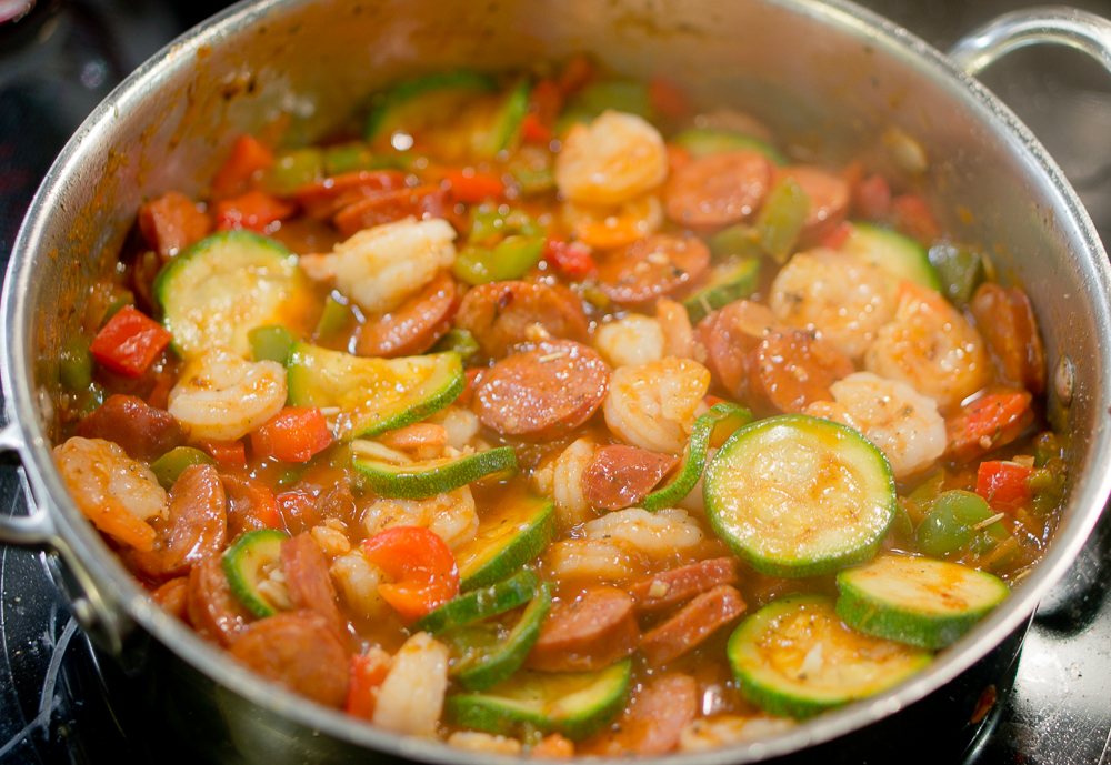 sausage and shrimp skillet-2