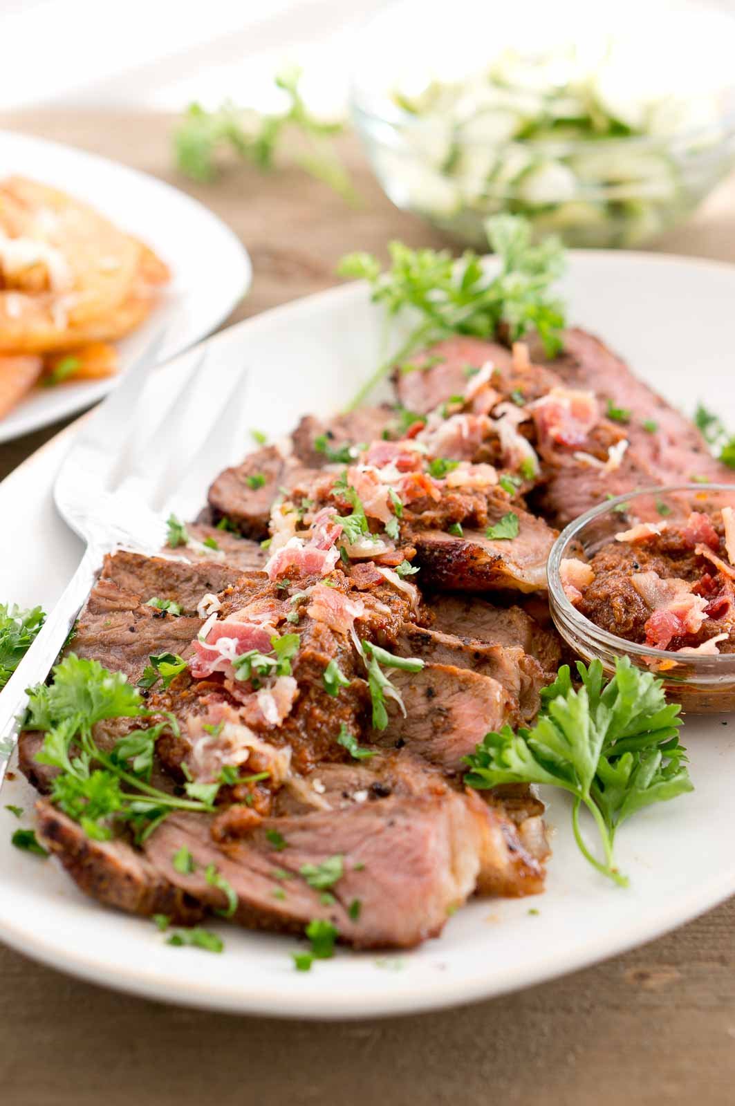 Steak with Spicy Mushroom Sauce