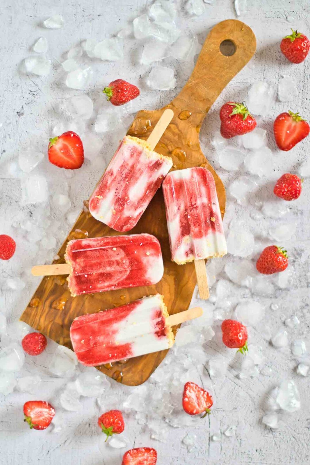 Strawberry Popsicles