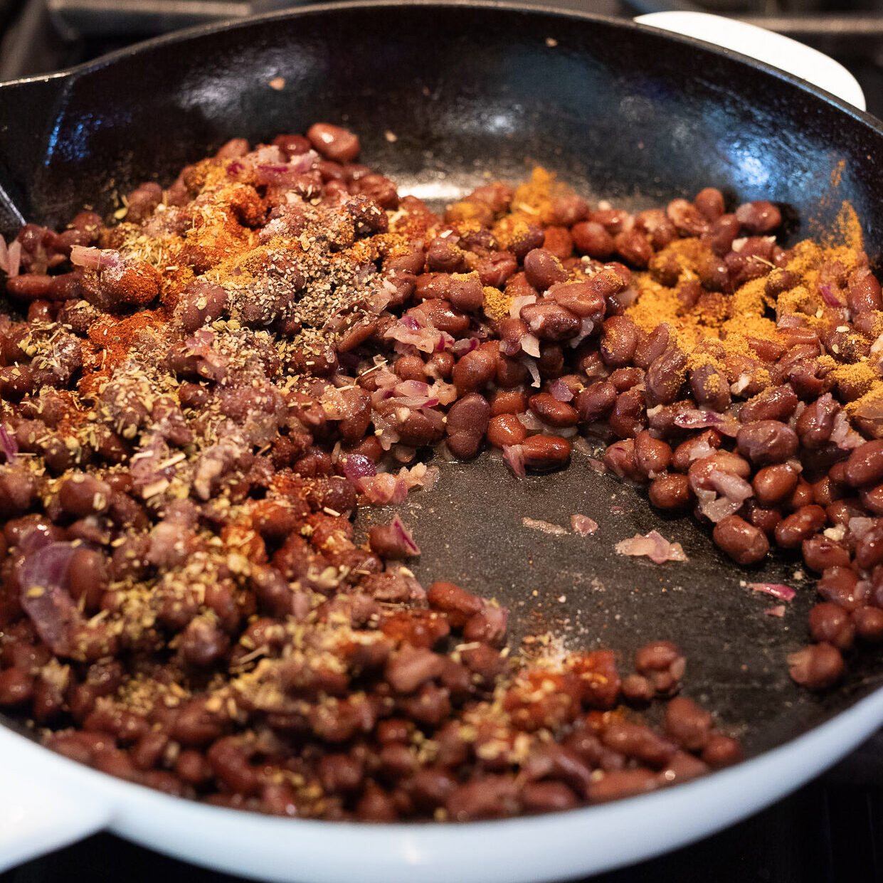 sauteed seasoned black beans