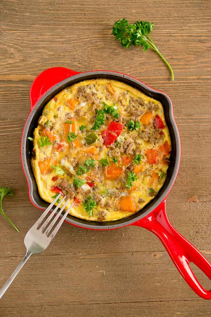 Sweet Potato Sausage Frittata
