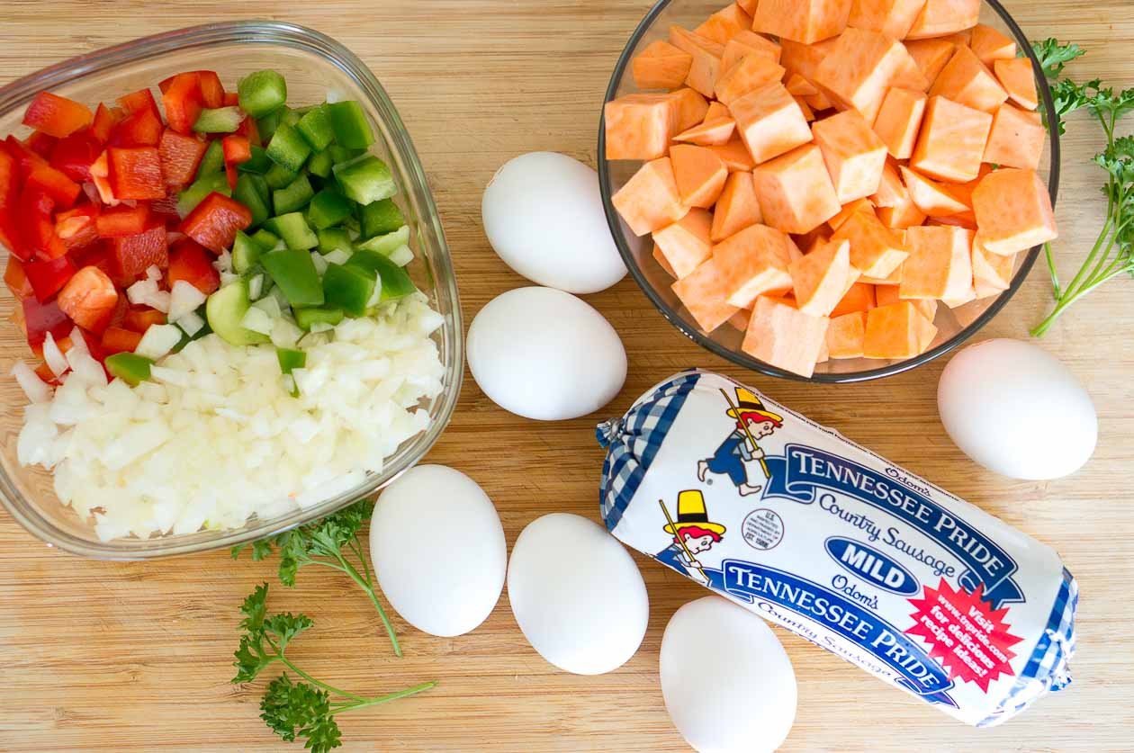 Sweet Potato Sausage Frittata
