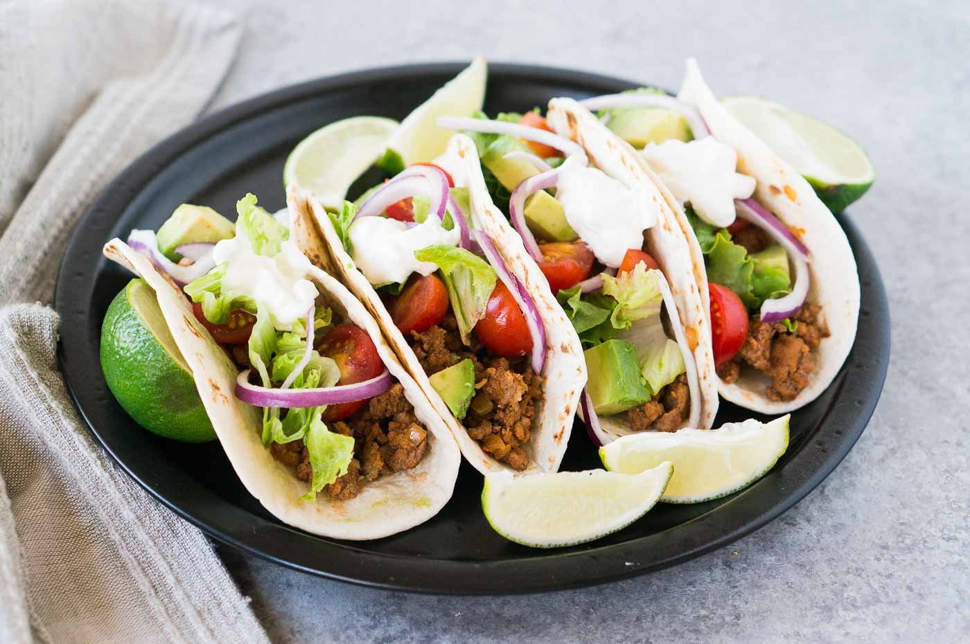 tacos served on a plate