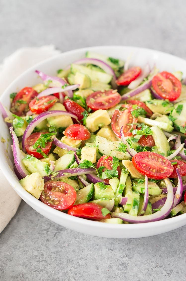 Tomato Cucumber Avocado Salad