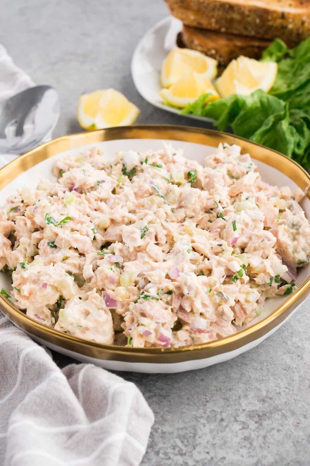 tuna salad for sandwiches in a bowl