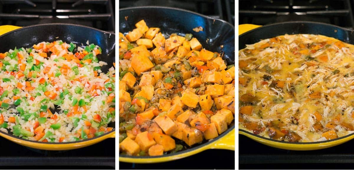 leftover turkey breakfast - step by step pictures
