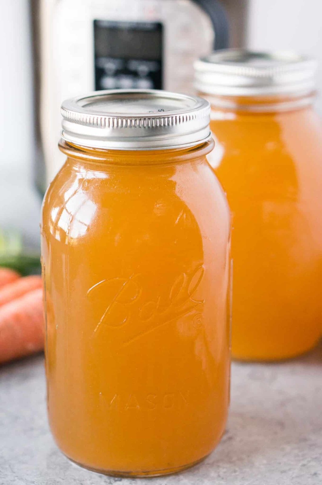 close up image of homemade turkey stock