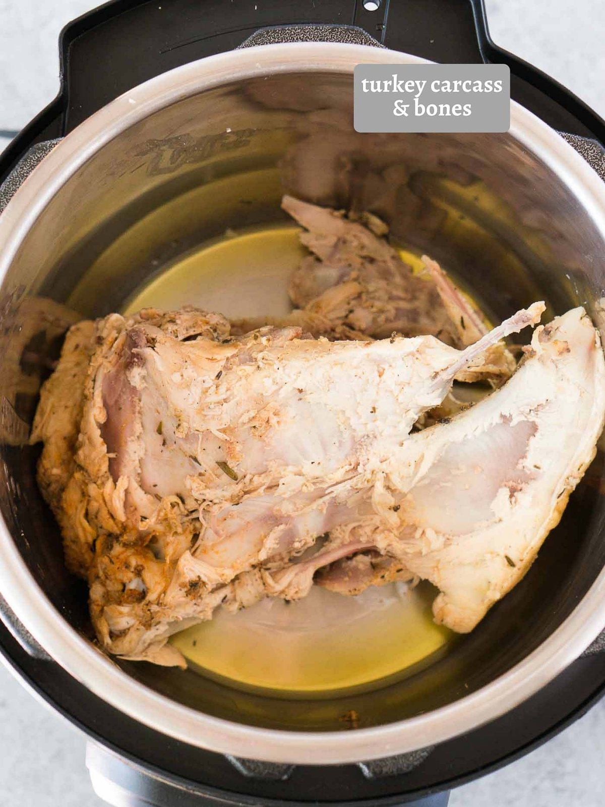 turkey carcass and bones