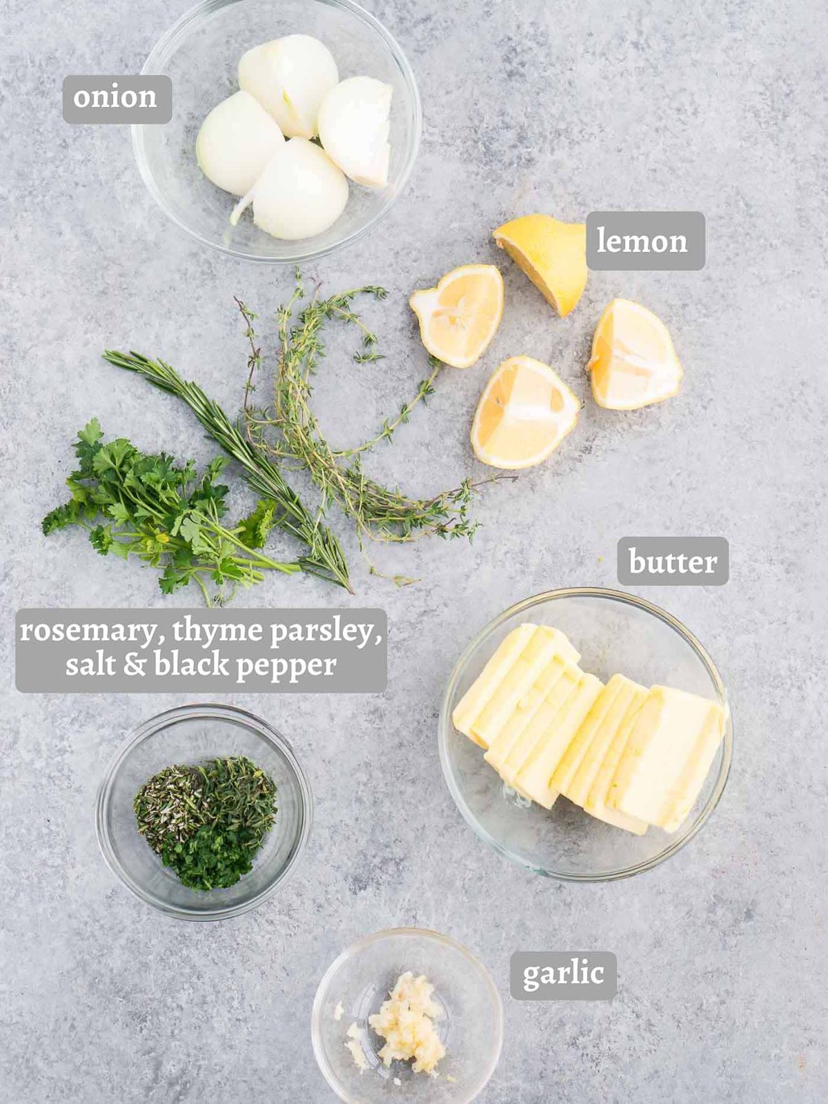 ingredients for roasted chicken
