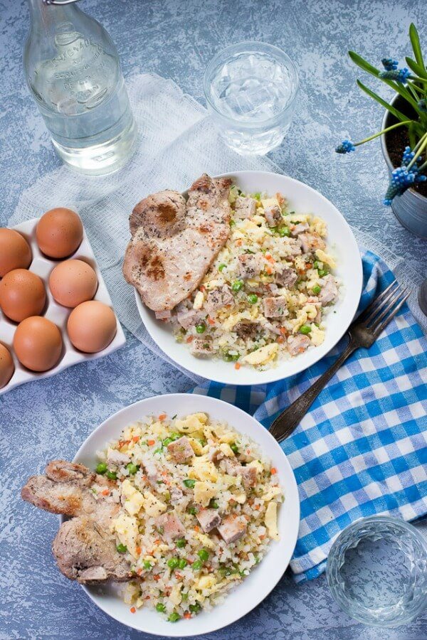 pork fried cauliflower rice
