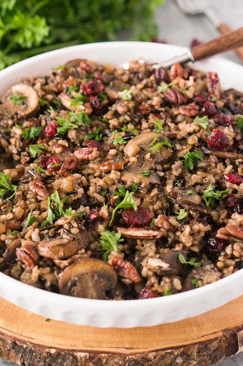 rice and mushroom pilaf