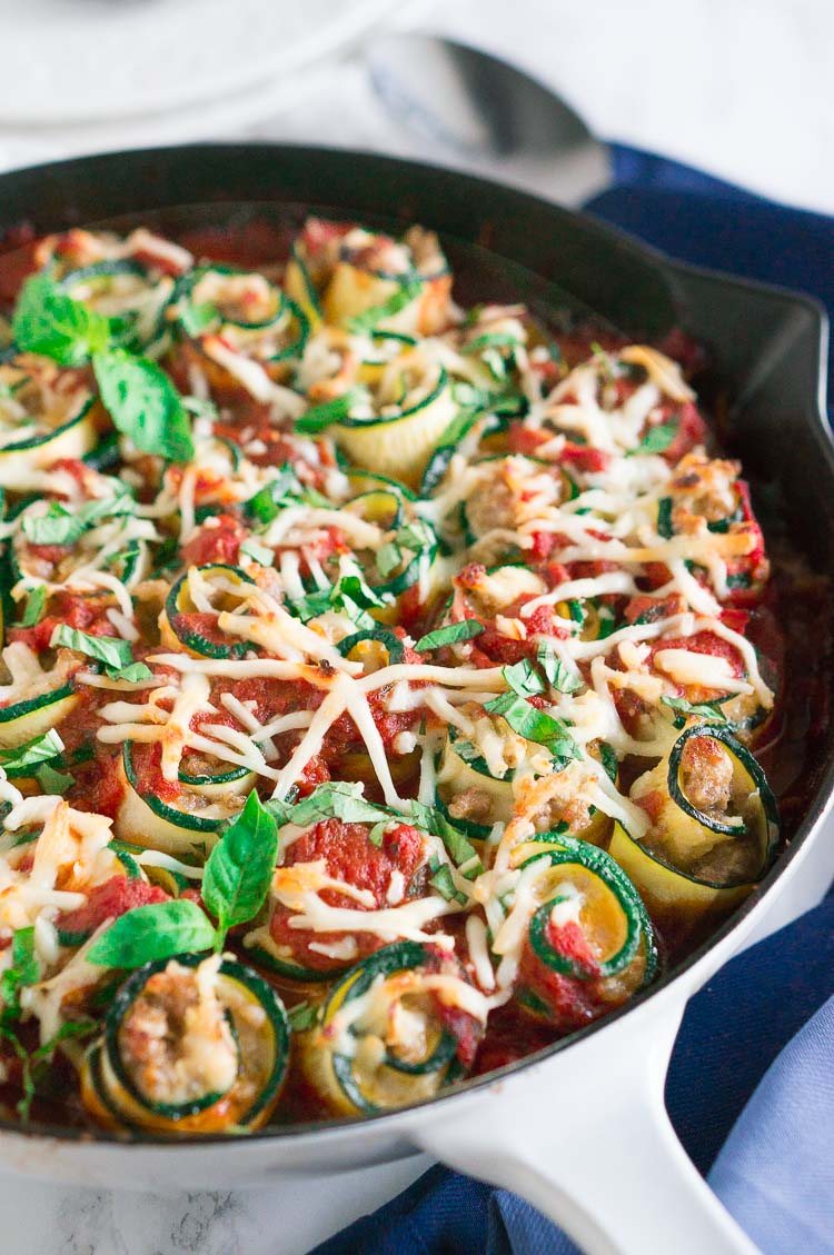 Zucchini Lasagna Roll Ups (Low-Carb, Gluten-Free)