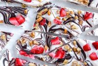 Refreshing Strawberry Frozen Yogurt Bark