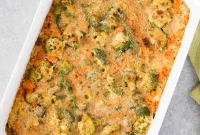 Creamy Cheesy Broccoli Rice Bake
