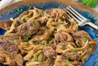 Savory Chicken Livers with Sweet Caramelized Onions