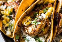 Spicy Grilled Shrimp Tacos with Avocado Crema Slaw