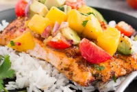 Vibrant Salmon with Mango Avocado Salsa