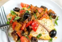 Tilapia Skillet with Sicilian Caponata