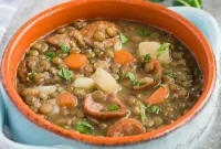 Hearty Lentil & Sausage Soup