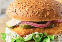 Golden Crispy Fish Sandwich