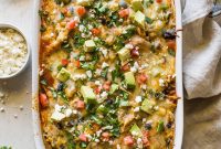 Ultimate Cheesy Chicken Enchilada Bake