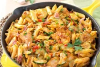 Tuscan Chicken Prosciutto Skillet Pasta