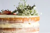 Fluffy Golden Yellow Cake with Tangy Vanilla Cream Cheese Dream