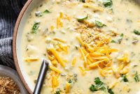 Roasted Poblano and Queso Soup