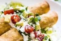Crispy Cream Cheese Chicken Taquitos
