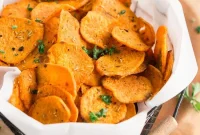 Oven-Crisped Sweet Potato Chips
