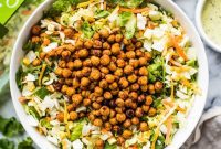 Creamy Avocado Ranch Chopped Salad with Crispy Chickpea Crunch