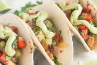 Fiery Blackened Salmon Tacos with Tropical Kiwi Salsa