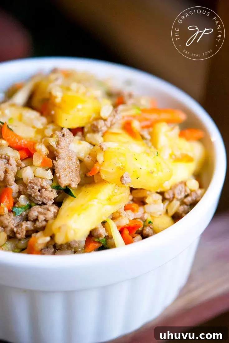 Quick Freezer Meals: Recipes and Time-Saving Hacks 15 A healthy freezer meal: Curried Pineapple Turkey Rice Bowl, a vibrant and flavorful dish.