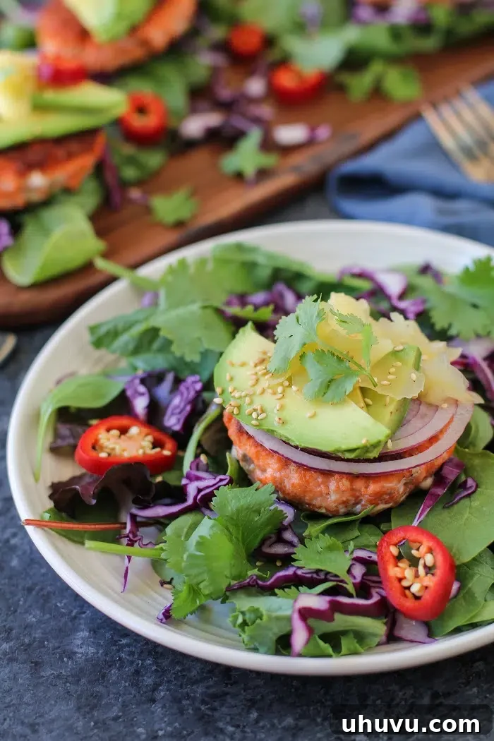 Quick Freezer Meals: Recipes and Time-Saving Hacks 18 A healthy freezer meal featuring an Asian Salmon Burger, perfectly cooked and presented.