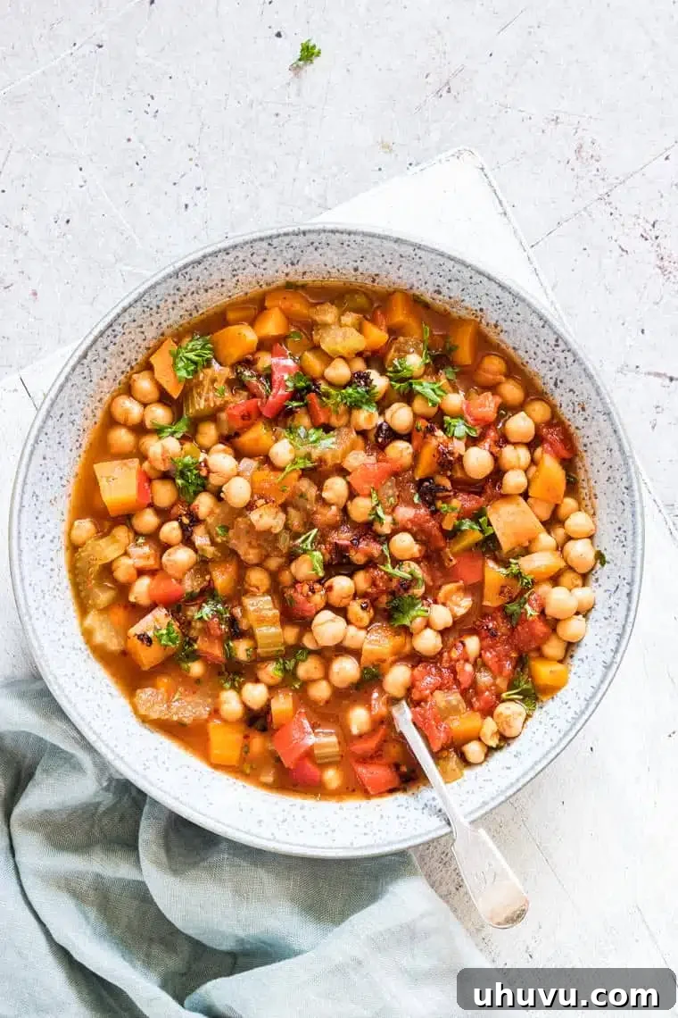 Quick Freezer Meals: Recipes and Time-Saving Hacks 25 A flavorful bowl of Instant Pot Moroccan Chickpea Stew, a hearty vegetarian option.