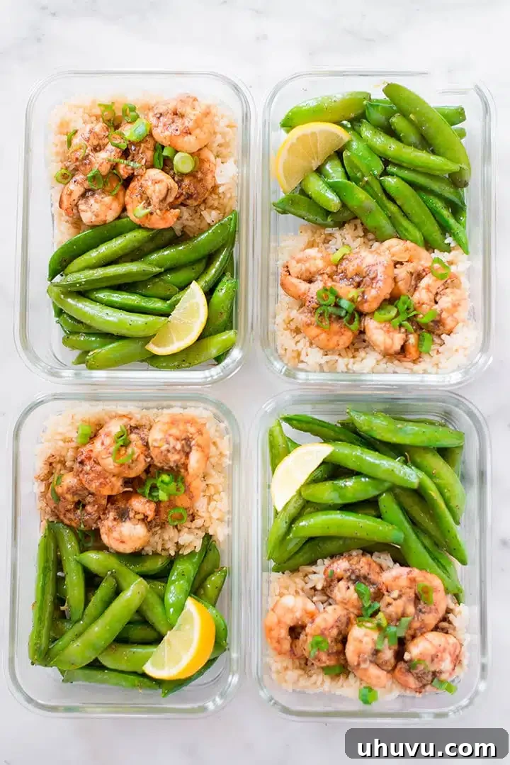 Honey Garlic Shrimp - meal plan, served with fresh herbs