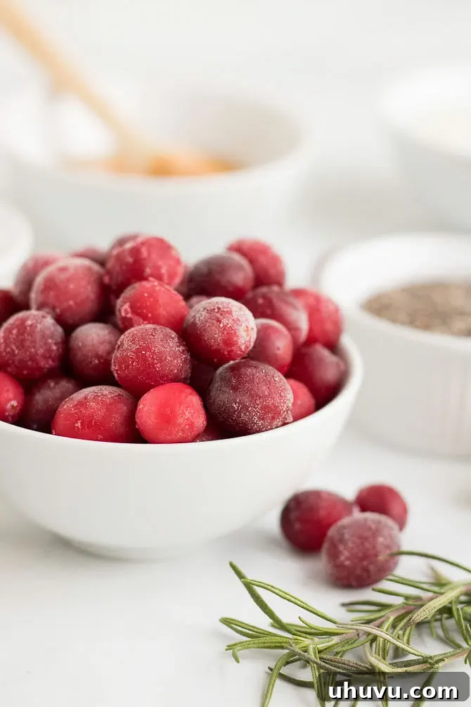 Fresh cranberries, the star ingredient