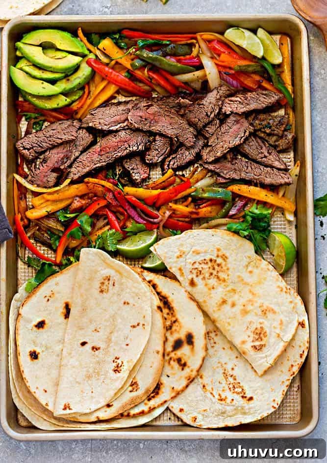 Effortless Eats: Healthy Sheet Pan Dinners 15 Sheet Pan Steak Fajitas - easy dinner recipe, perfect for Taco Tuesday