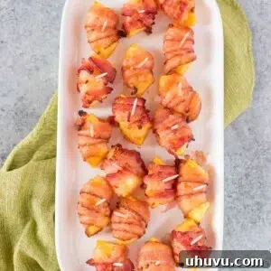 bacon wrapped pineapple appetizer