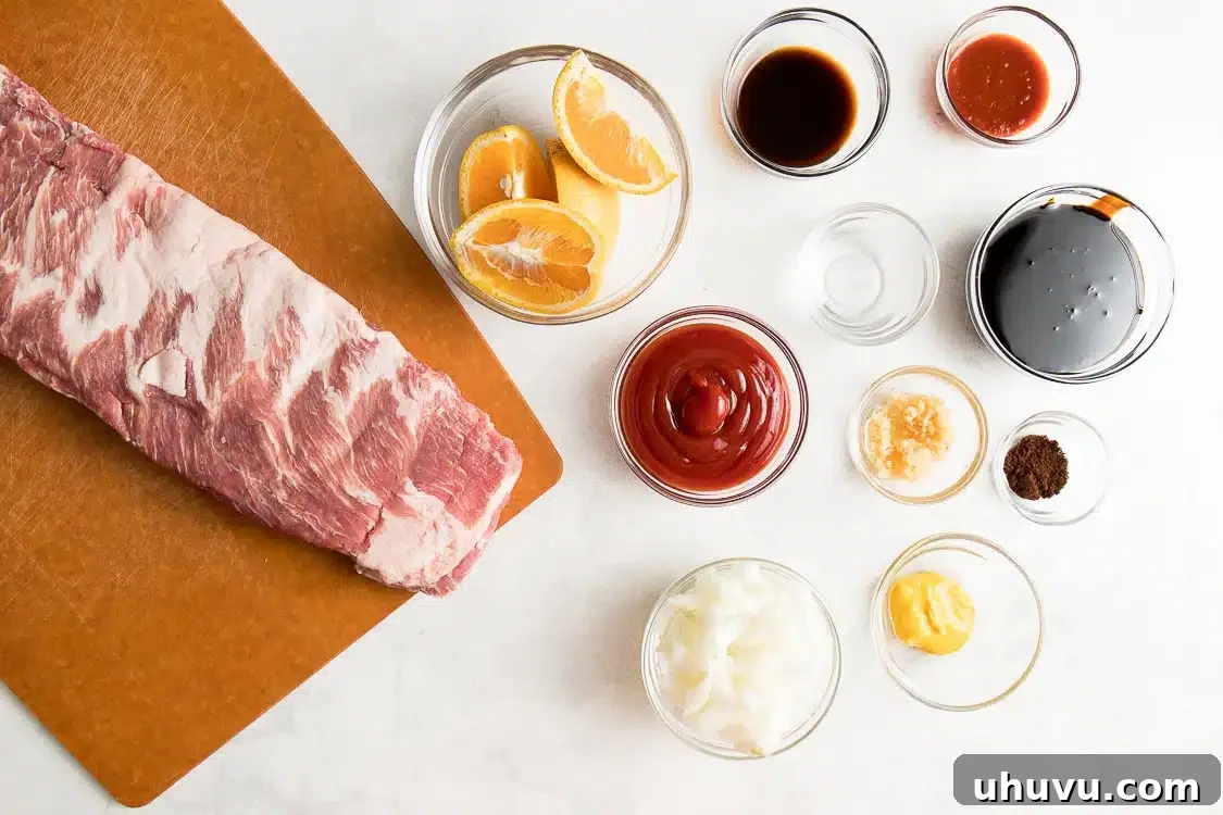 ingredients for instant pot ribs recipe