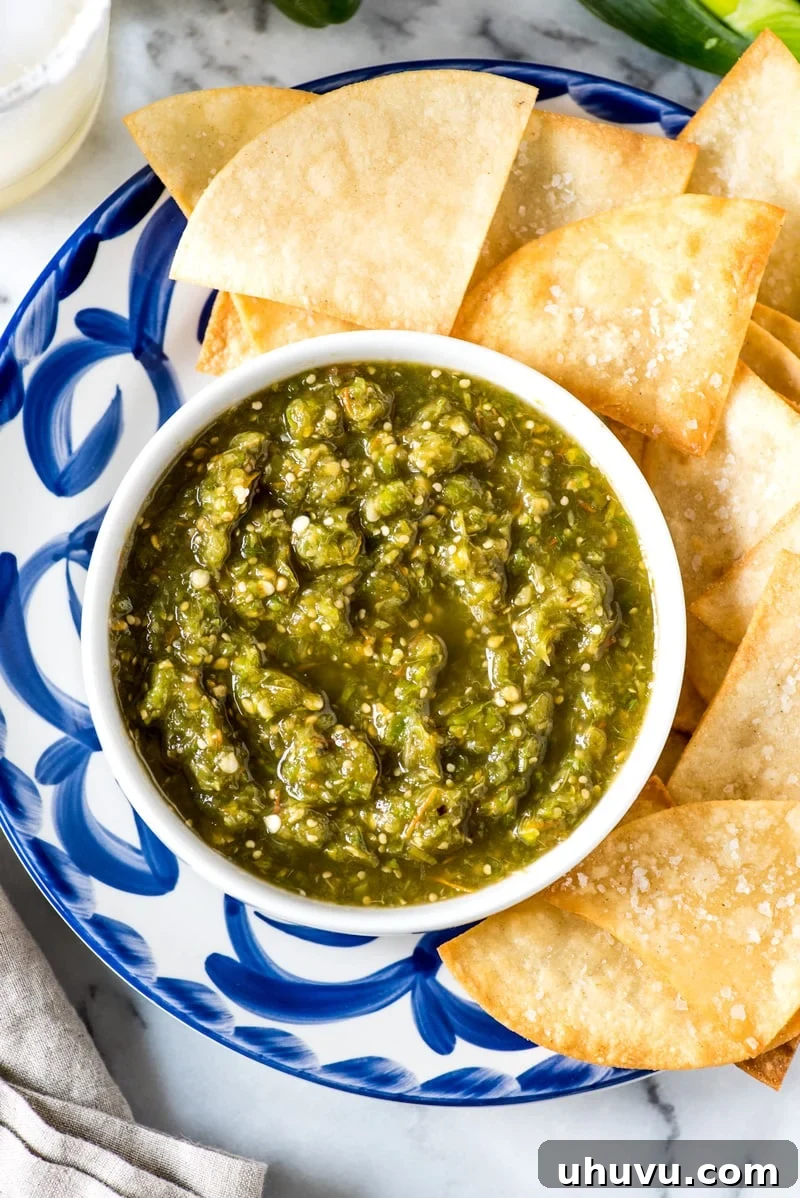 Guilt-Free Mexican Favorites 14 Easy Salsa Verde Recipe - A versatile and flavorful homemade green salsa with tomatillos.