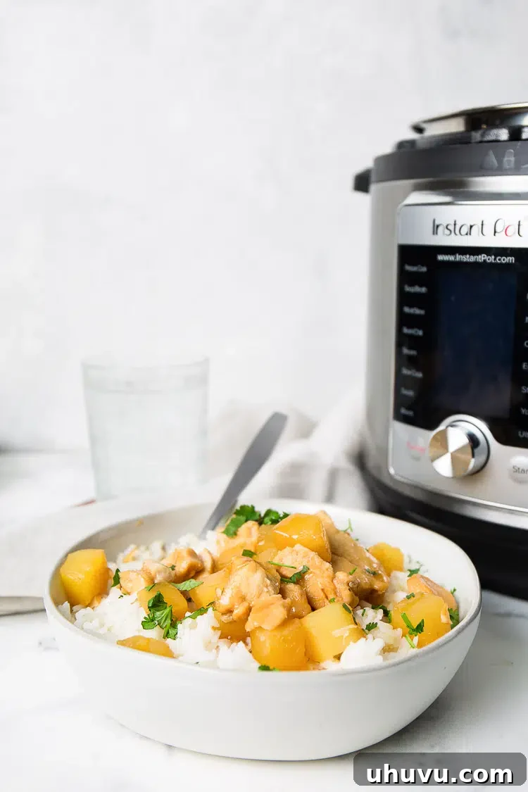 delicious hawaiian chicken made in the instant pot