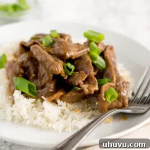 Delicious Easy Mongolian Beef served over rice, a perfect homemade alternative to takeout.